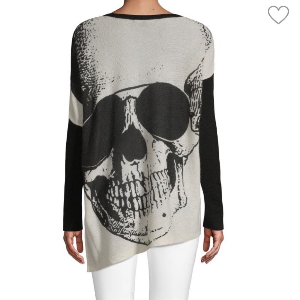 360 CASHMERE Giant Jacket Skull Back Cashmere Sweater
